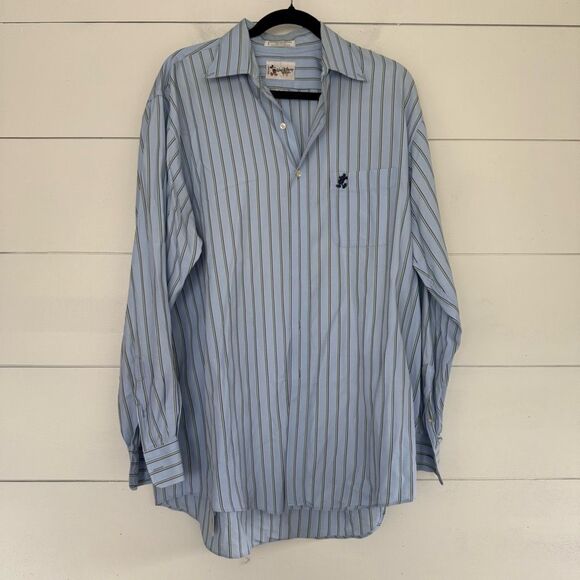 Vintage Walt Disney World Men’s Large Striped Button Down Top - Picture 1 of 5